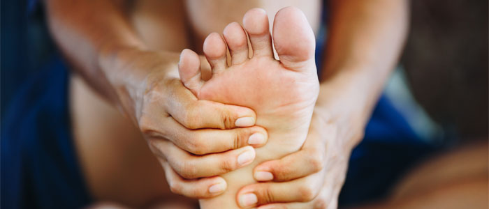 person with plantar fasciitis